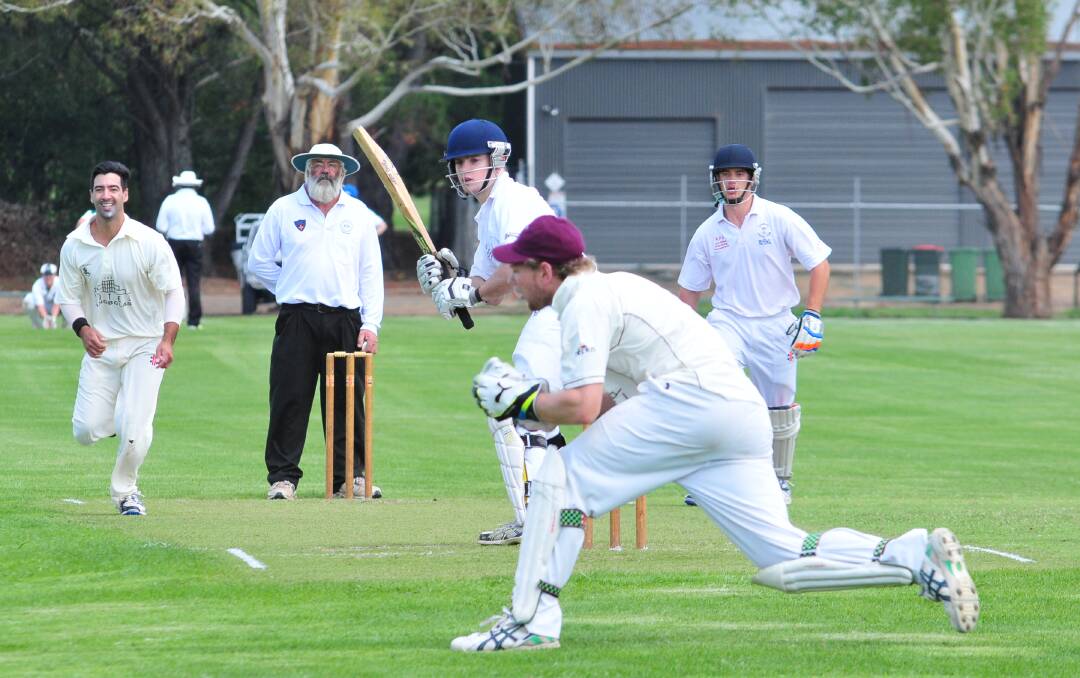 BIG GAME: Centrals pair Jack Pauletto and Max Dodds, pictured batting against Cavs last week, will be key for the red and blacks in this weekend’s final round clash with Orange City.  Photo: JUDE KEOGH 0308cavs12