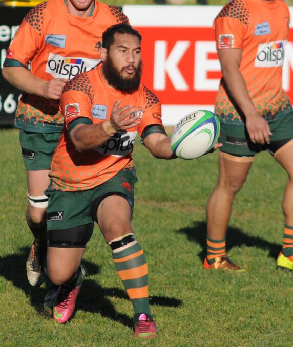 ALL CLASS: Orange City centre Mesui Lemoto will make his Central West debut in a fortnight after several seasons dominating the Blowes Clothing Cup.  Photo: STEVE GOSCH 0831sgrugby14