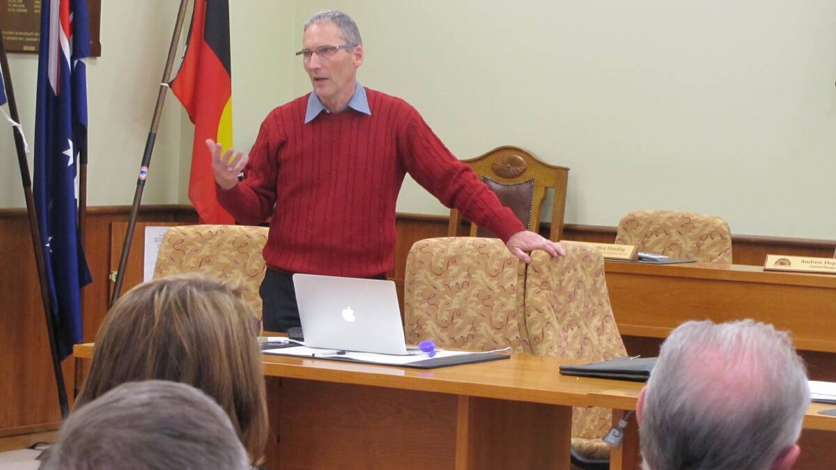 IN FAVOUR: Dr Anthony Brown spoke in favour of adding fluoride to Molong’s water supply at Tuesday’s information session. Photo: CONTRIBUTED
