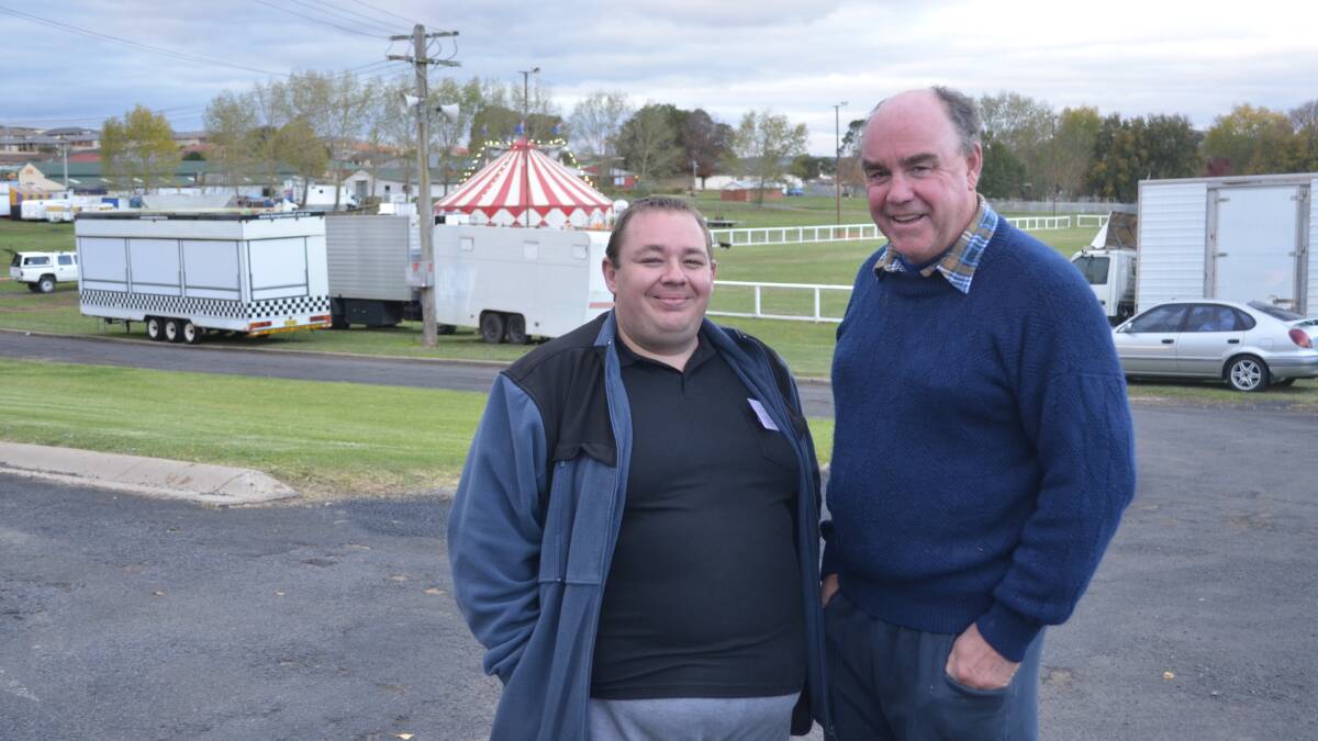 UNCERTAIN FUTURE: NSW Trade and Investement has proposed to repeal legislation affecting the management of Orange Showground. Orange Show Society senior vice president Chris Ross and president Peter Naylor say more discussions are needed. Photo: DANIELLE CETINSKI 0605dcshowground1 