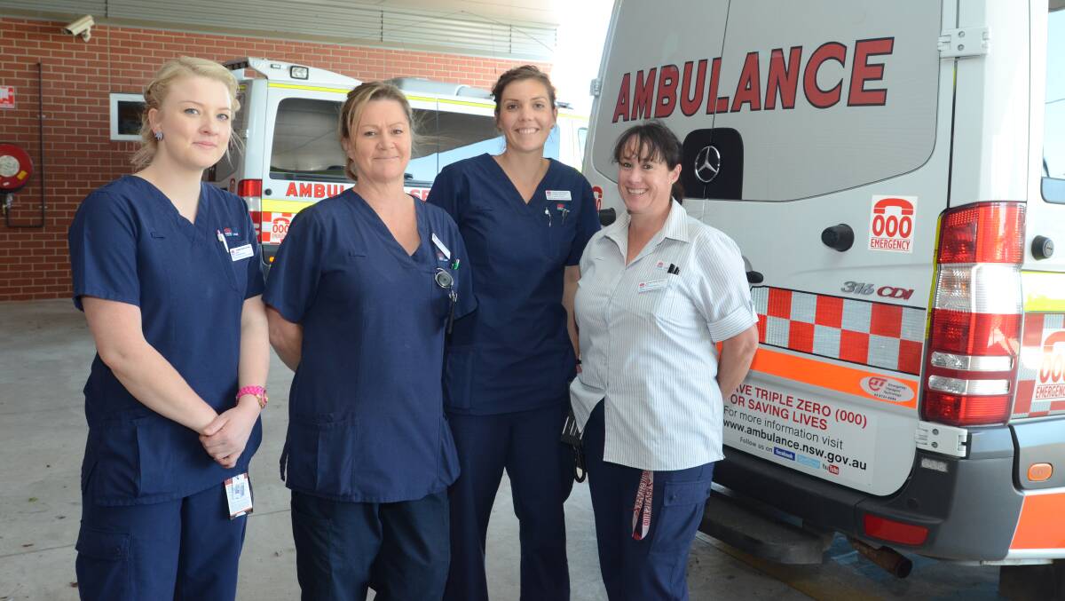 BEARING THE BRUNT: Registered nurses Alex Jones, Sharon Dunn, Claire Johnston and accident and emergency clinical nurse unit manager Kim Dickerson regularly deal with young men who are brought into the hospital with injuries associated with drug and alcohol-fuelled violence. Photo: JUDE KEOGH 1030drugalcho1

