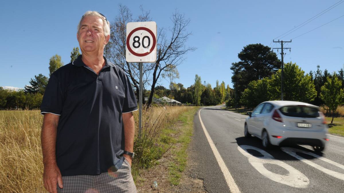 OVERKILL: Sandro Rossetto says reducing the speed limit on Cargo Road is not the only way to make the road safer and the Roads and Maritime Services should consider other options. Photo: STEVE GOSCH  0220sgroad1
