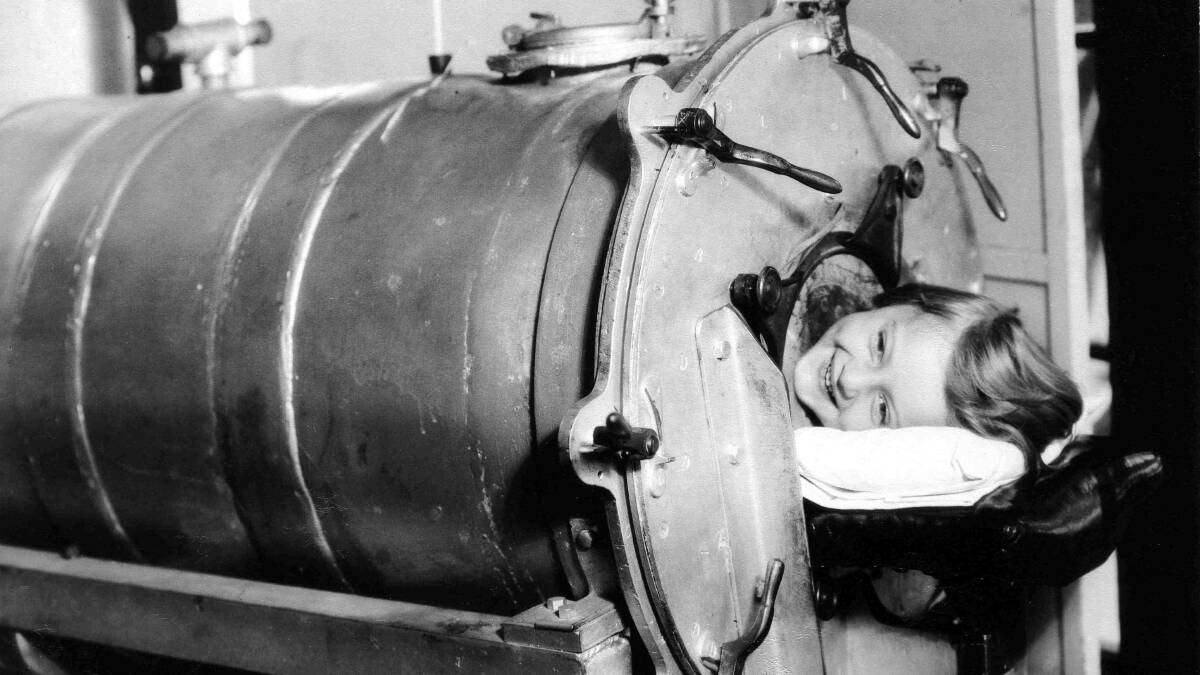 Iron lungs helped polio patients with their breathing.