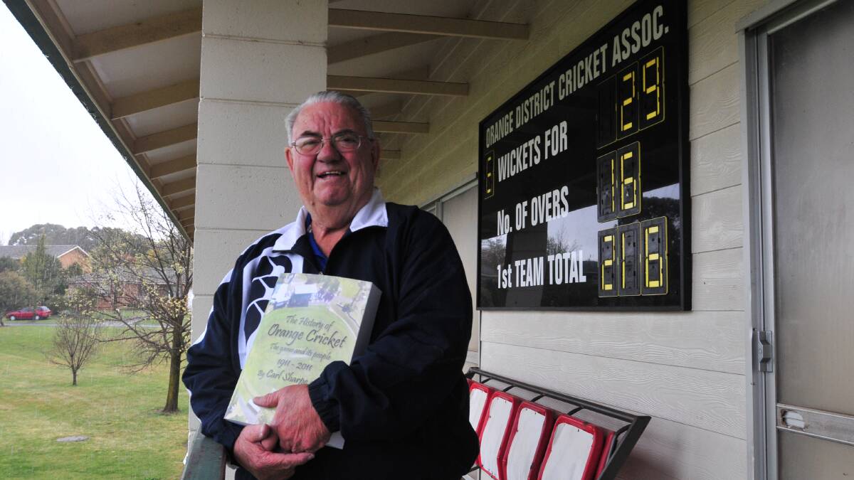 SPORTING LEGEND: Carl Sharpe single-handedly produced the book The History of Orange Cricket - the game and its people 1911-2011, several years ago. Photo: JUDE KEOGH