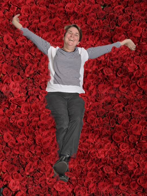 AMERICAN BEAUTY: Prue McCarthy’s piece was inspired by the famous rose petal scene in the 1999 film American Beauty.