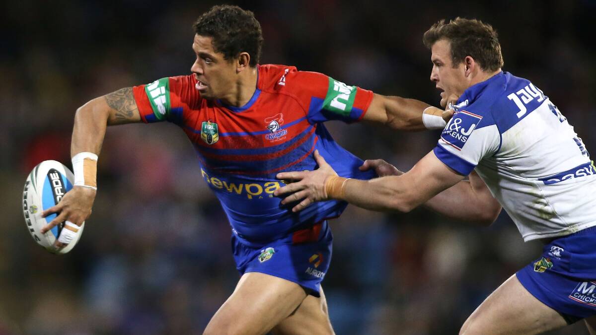 IN GOOD HANDS: Newcastle centre Dabe Gagai is set to light up Wade Park when the Knights tackle Canberra next year in a pre-season trial. Photo: GETTY IMAGES
