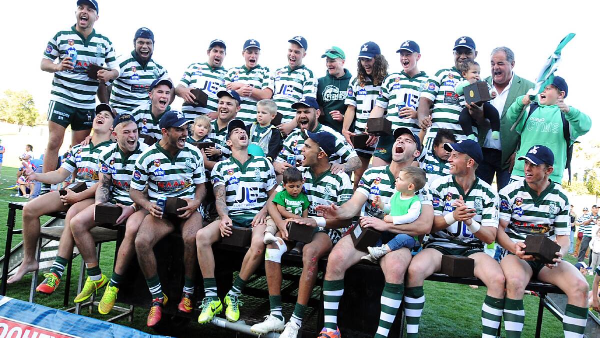 CHAMPIONS: Dubbo CYMS overcame Parkes yesterday to win the 2014 Group 11 title. Photo: BELINDA SOOLE