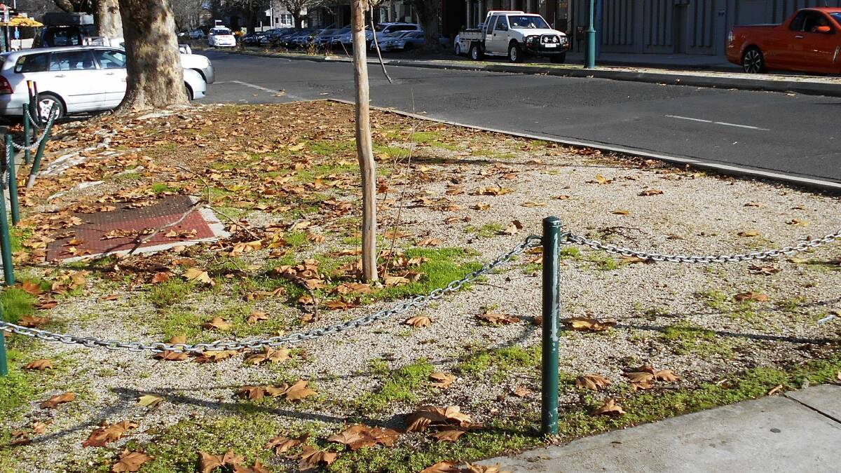 One of four areas suitable to be turned into an Anson Street Clover Moore ‘parklet’.