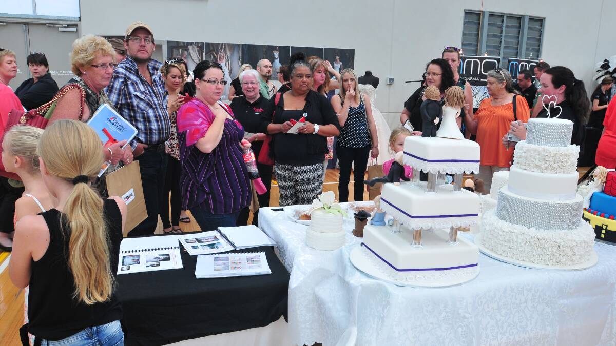 LET THEM EAT CAKE: More than 1000 people attended this year’s Orange Bridal Expo hoping for tips on how to hold the perfect wedding. Photo: JUDE KEOGH 0309bridal1