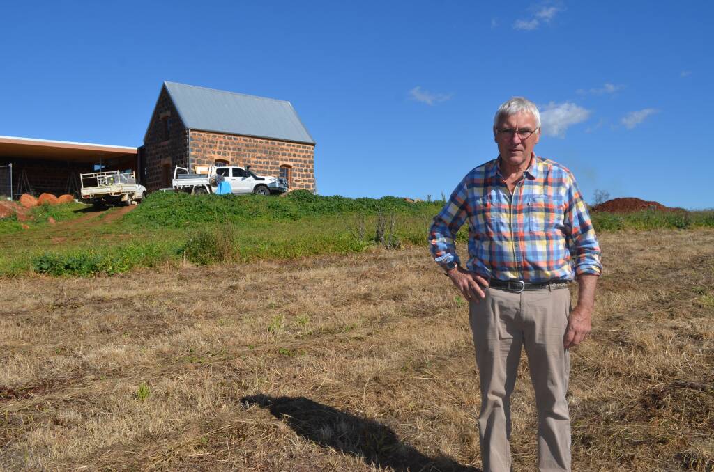 MOVING AHEAD: Philip Shaw will proceed with his plans for a new cellar door and vineyard despite housing lots proposed for the land. Photo: DANIELLE CETINSKI.0516philip3