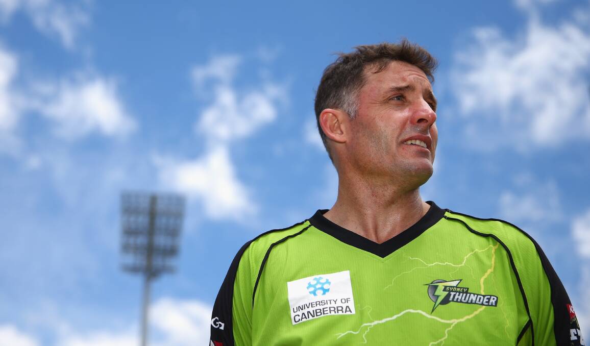 THUNDERSTRUCK: Orange schools could have Sydney Thunder star Mike Hussey run clinics this summer. Photo: GETTY IMAGES