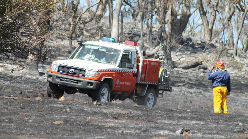The Wattle Flat fire which burned over the weekend. Photo: Bathurst Rural Fire Brigade. Source: Facebook