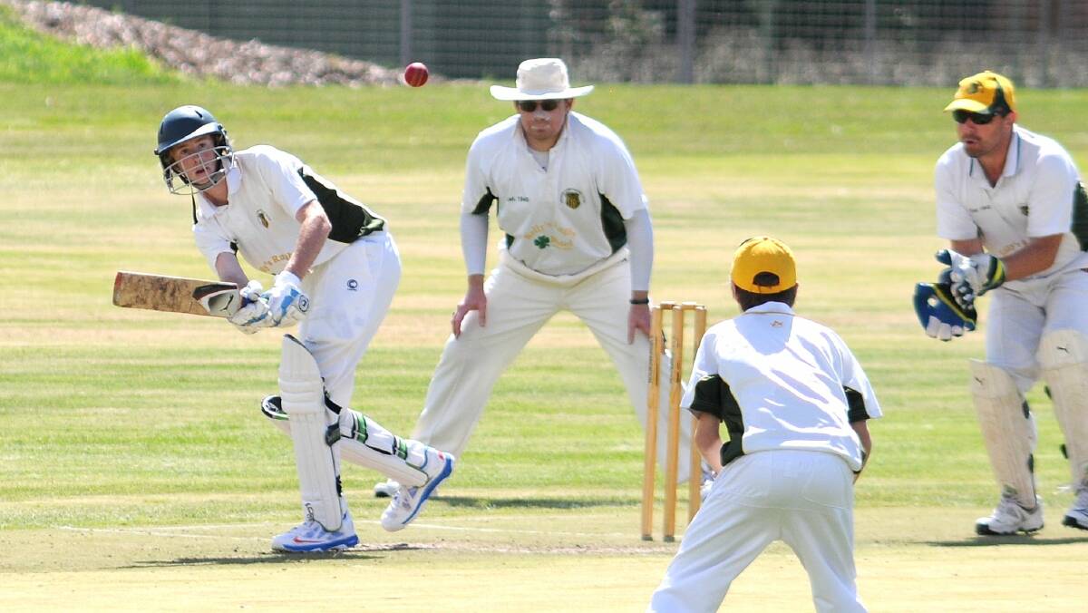 CRICKET: Orange CYMS Jeremy Finlayson hits out against his club-mates in ODCA lower grade action on the weekend. Photo: STEVE GOSCH