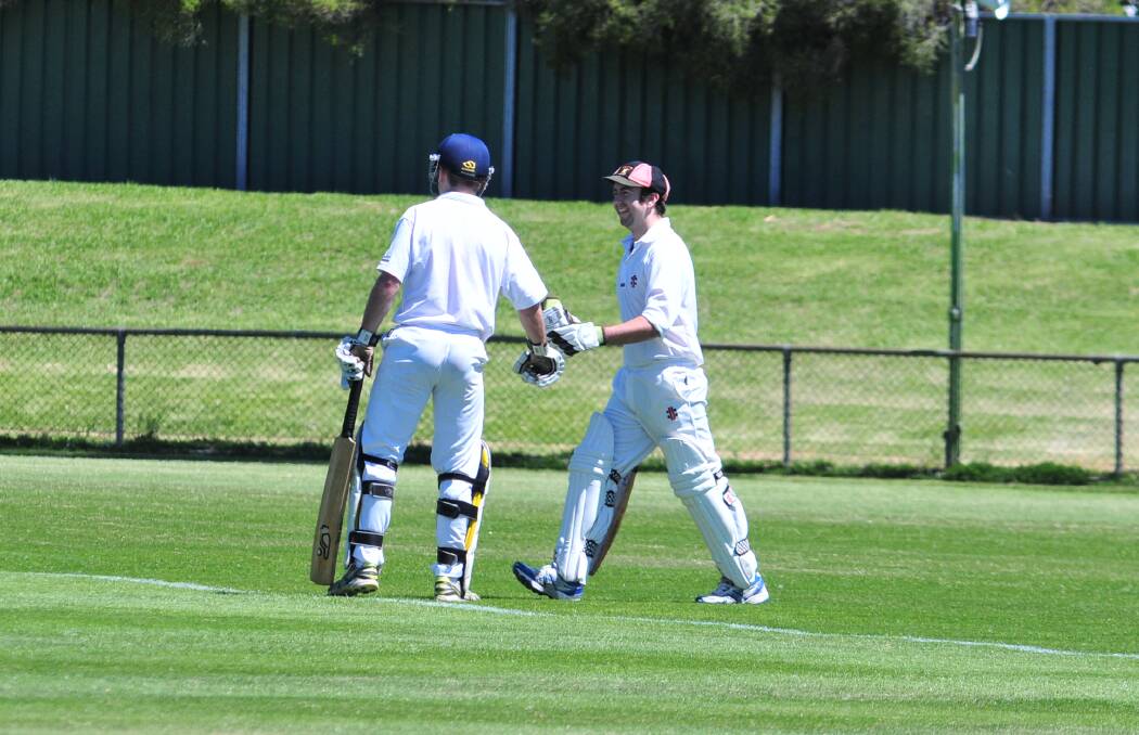 CRICKET: Cat Tedeschi begins his brief stay at the Wade Park wicket against Waratahs on Saturday. Photo: JUDE KEOGH