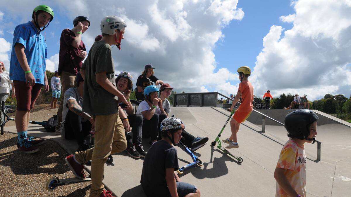 RAMPING IT UP: There was action aplenty at the John Lomas Skate Park on Saturday when Big Air School visited Orange. Photo: STEVE GOSCH