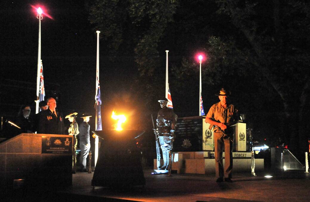 Images from the sombre and respectful service at Robertson Park