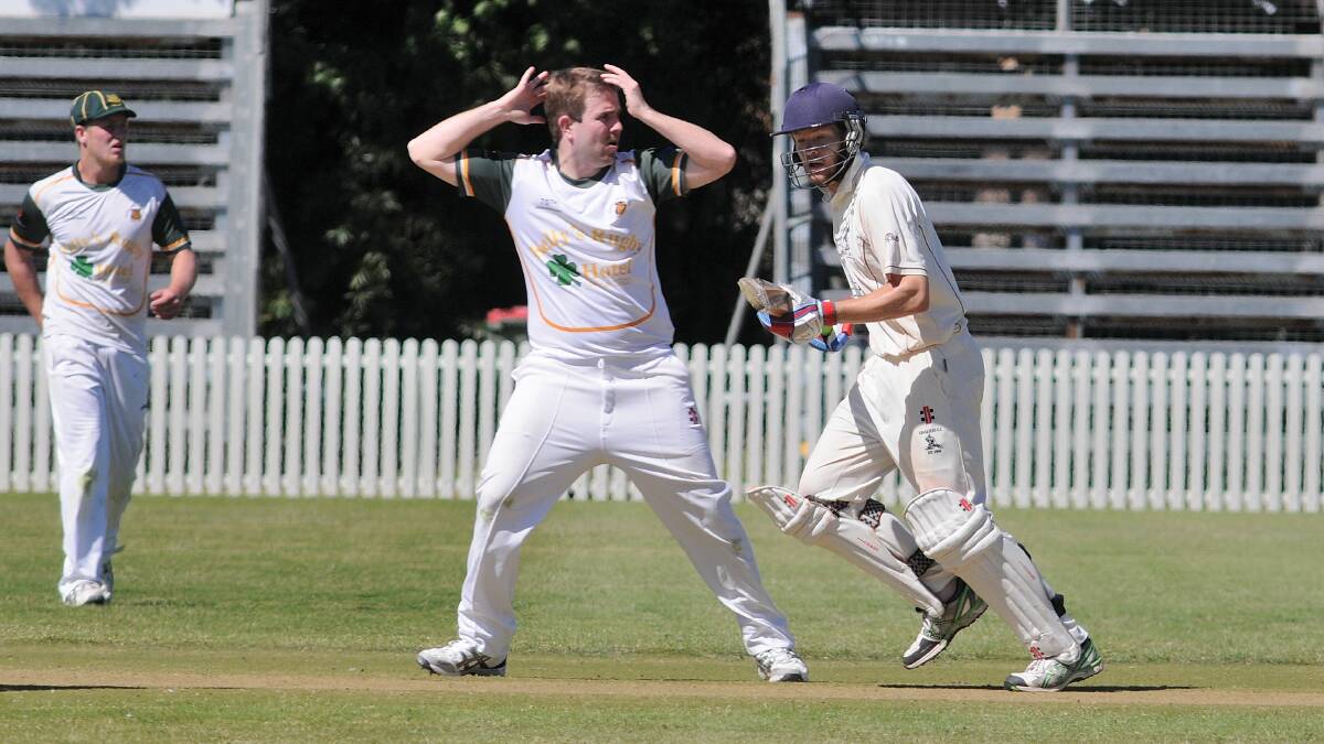 SO CLOSE: Orange CYMS all-rounder Hugh Le Lievre took three wickets in his side's first grade clash with Cavaliers on Saturday. Photo: STEVE GOSCH