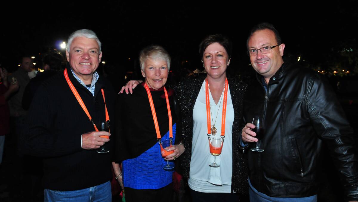 NIGHT MARKETS: John and Marie Hunt with Donna and John Porter. Photo: JUDE KEOGH