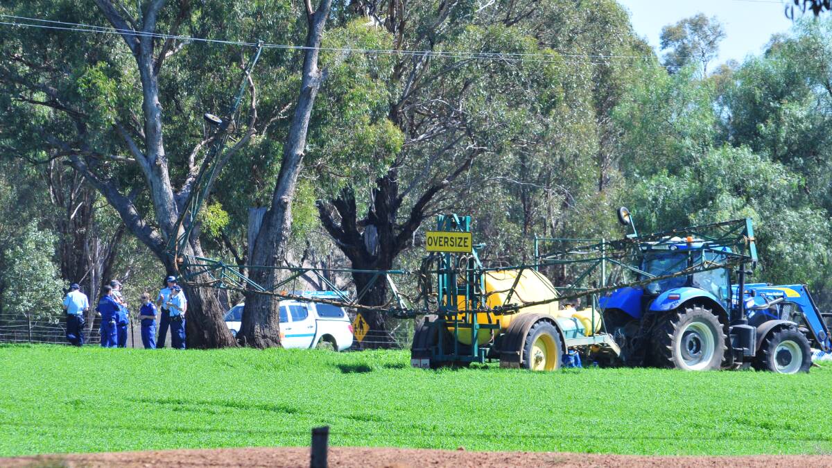 FATAL ACCIDENT: A 37-year-old man is believed to have been electrocuted after a boom spray he was transporting came into contact with overhead power lines.