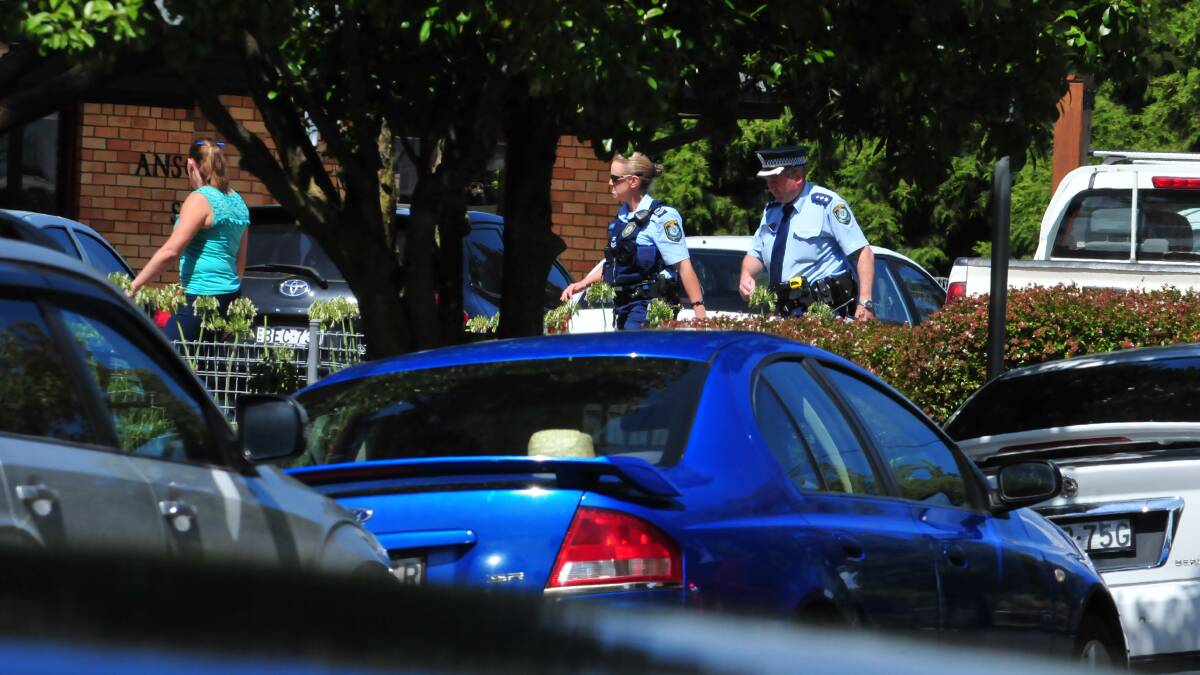 LOCKED DOWN: Police attended Anson Street School on Friday afternoon when a situation forced the school to be locked down. Photo: FAIRFAX MEDIA