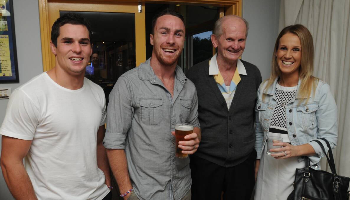 GREAT TO BE GREEN: Dan Mortimer, James Maloney, Tom Commins and Jessica Maloney. Photo: STEVE GOSCH