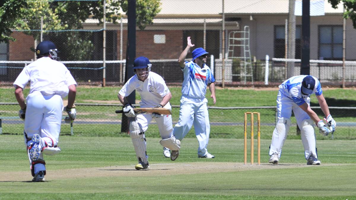 CRICKET: Centrals Max Dodds against waratahs in ODCA first grade action at Wade Park on Saturday. Photo: JUDE KEOGH