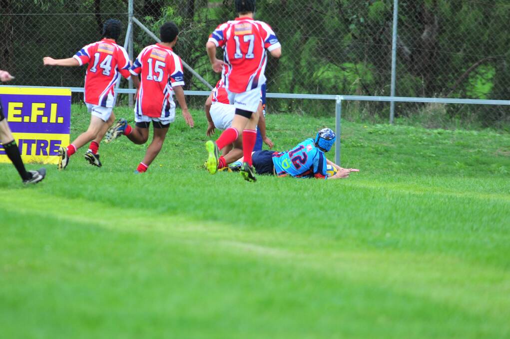 TRY TIME: Western NSW's Felix Quinn. Photo: JUDE KEOGH