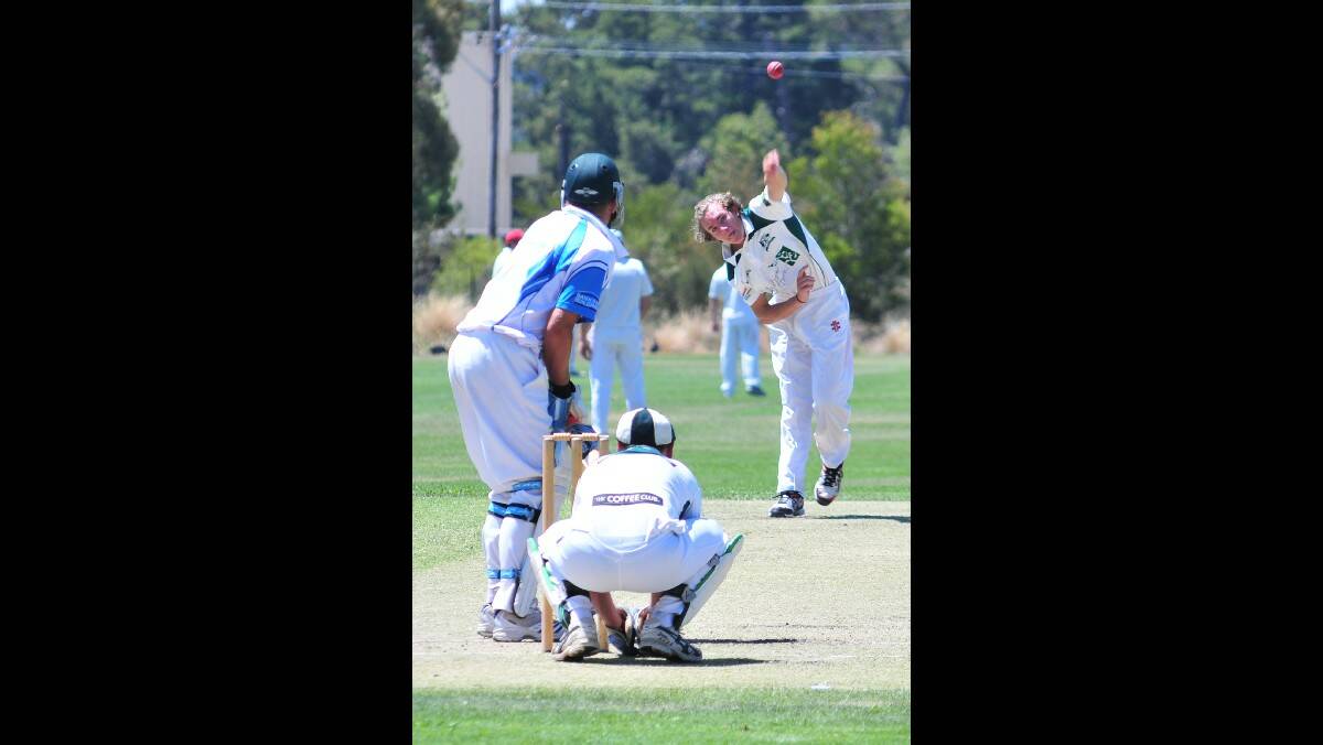 CRICKET: Brayden Riles bowling for Orange City against Waratahs in ODCA first grade action at Sir Jack Brabham Park on Saturday. Photo: JUDE KEOGH