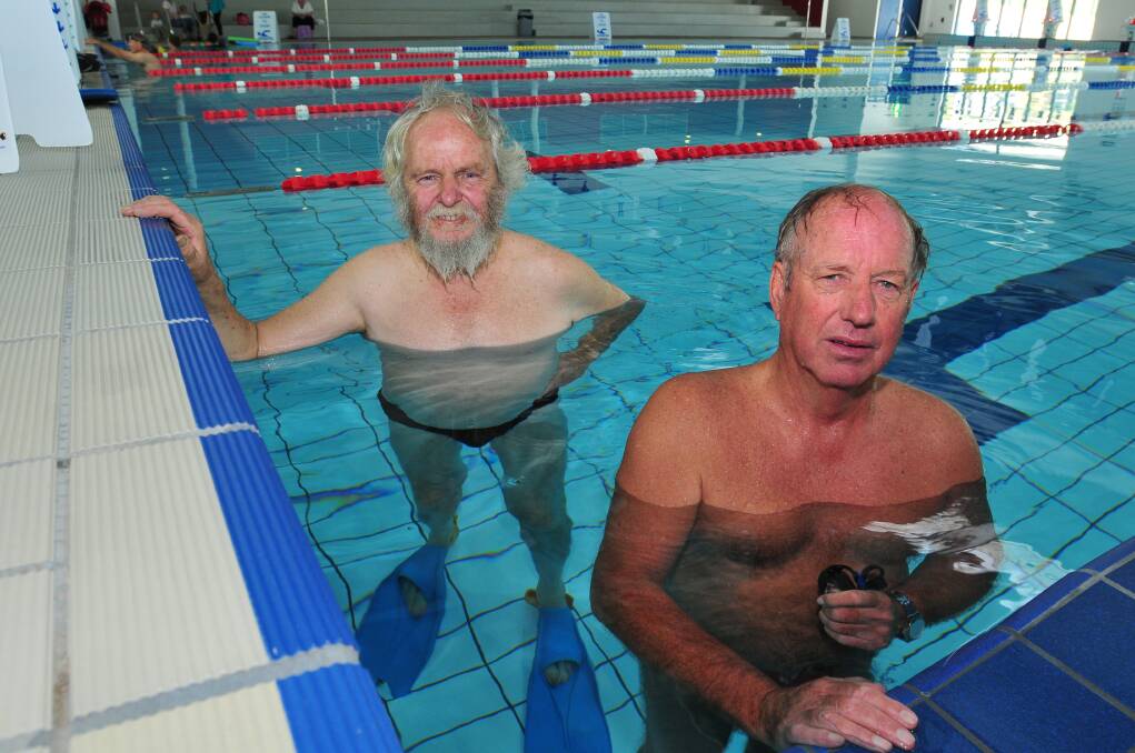 MAKING WAVES: Kerry Lawton (left) and Ron Goodhew are looking forward to Seniors Week and believe it is important to brush up on water safety skills. Photo: JUDE KEOGH