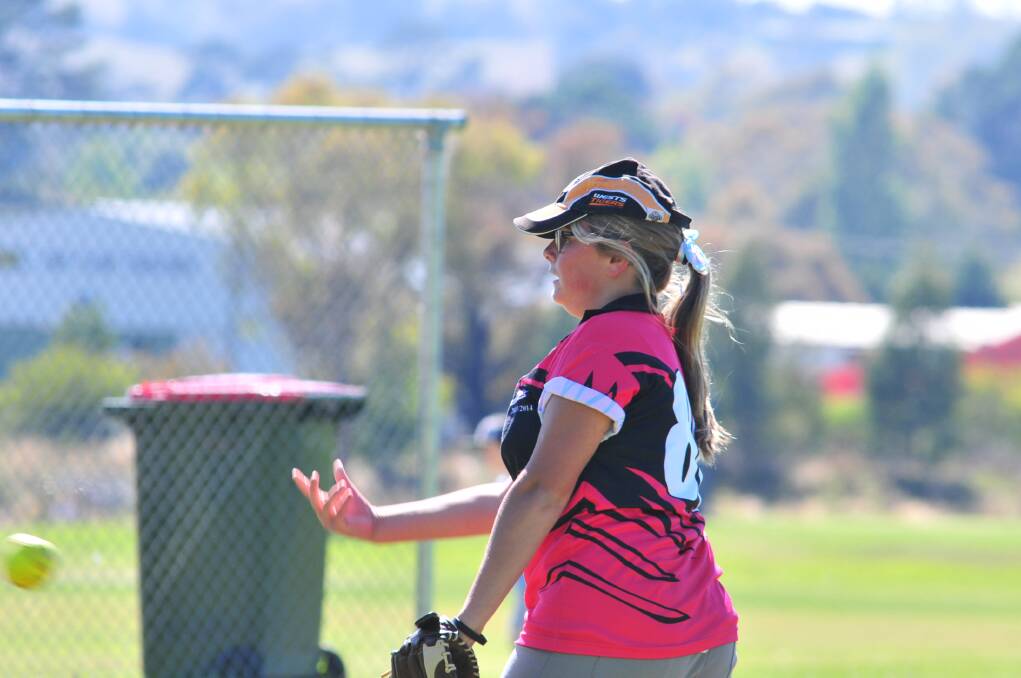 SOFTBALL: Pink Panthers' Jess Cashen. Photo: JUDE KEOGH