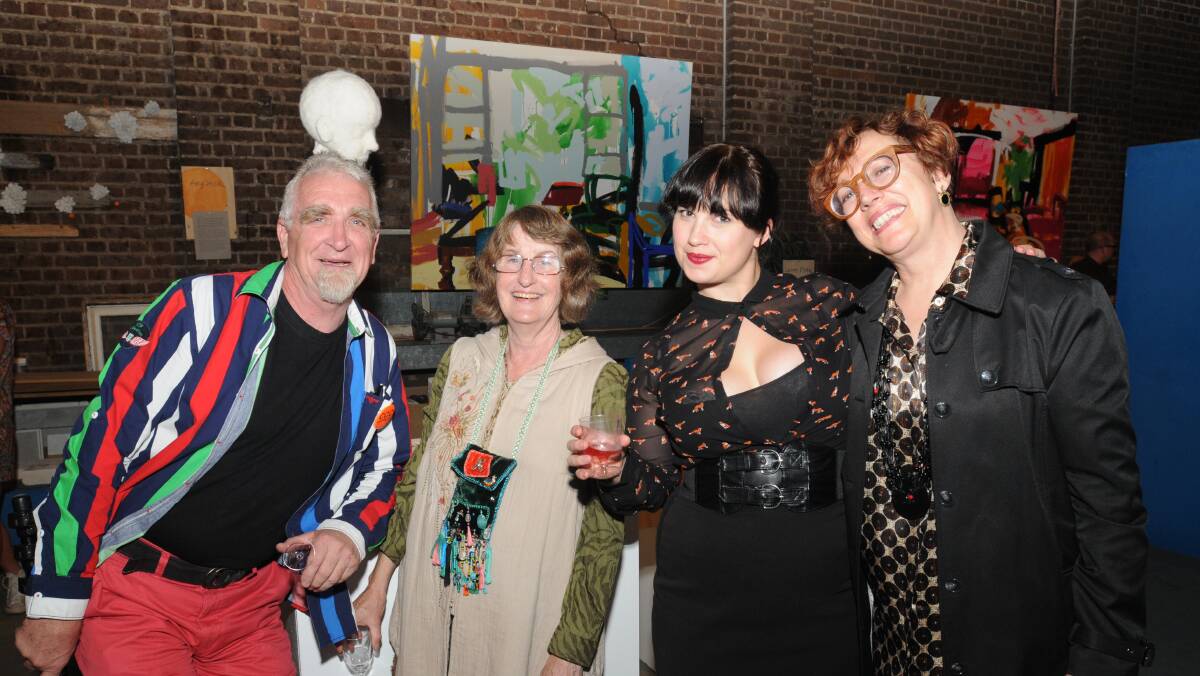ART LATES: Phil Salmon, Aileen Francis, Stephanie Swanson and Jola Nejman. Photo: STEVE GOSCH