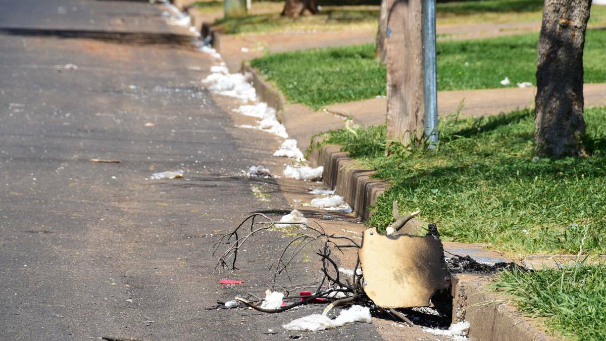 NIGHTMARE: A West Dubbo street was littered with debris following what one resident described as a "hell" weekend full of noise, fighting, threats and public drunkeness. Photo: BELINDA SOOLE