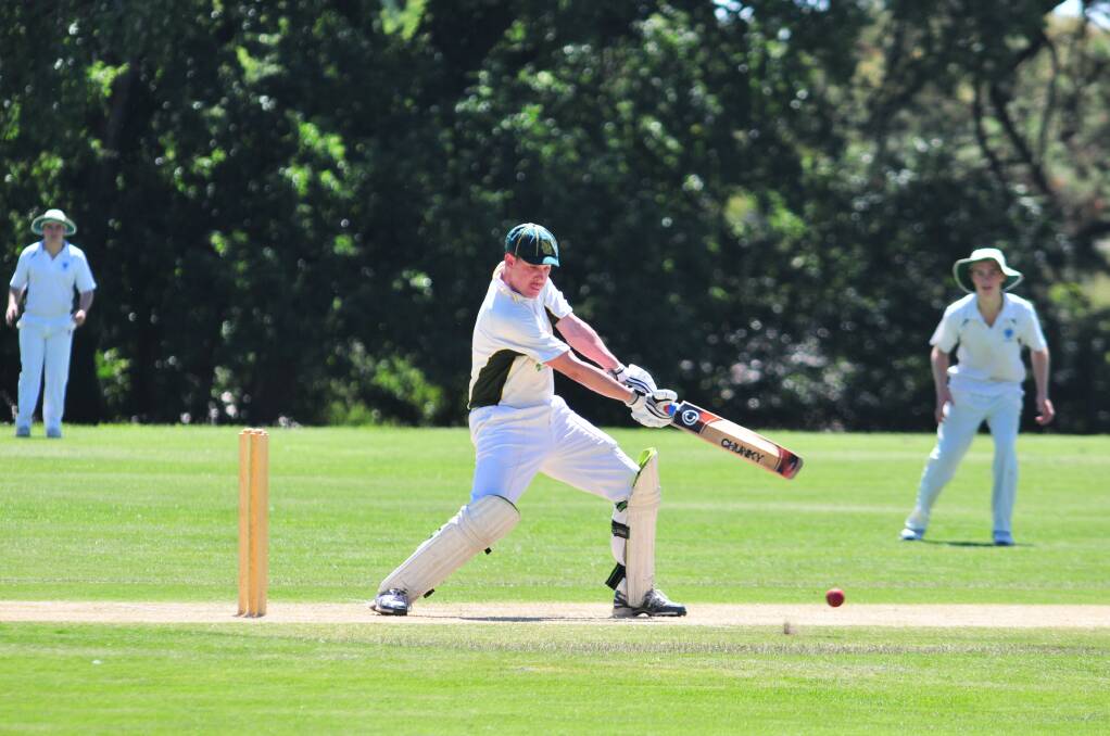 CRICKET: CYMS' Dave Neil on the attack aginst Kinross in Saturday's ODCA first grade clash. Photo: JUDE KEOGH