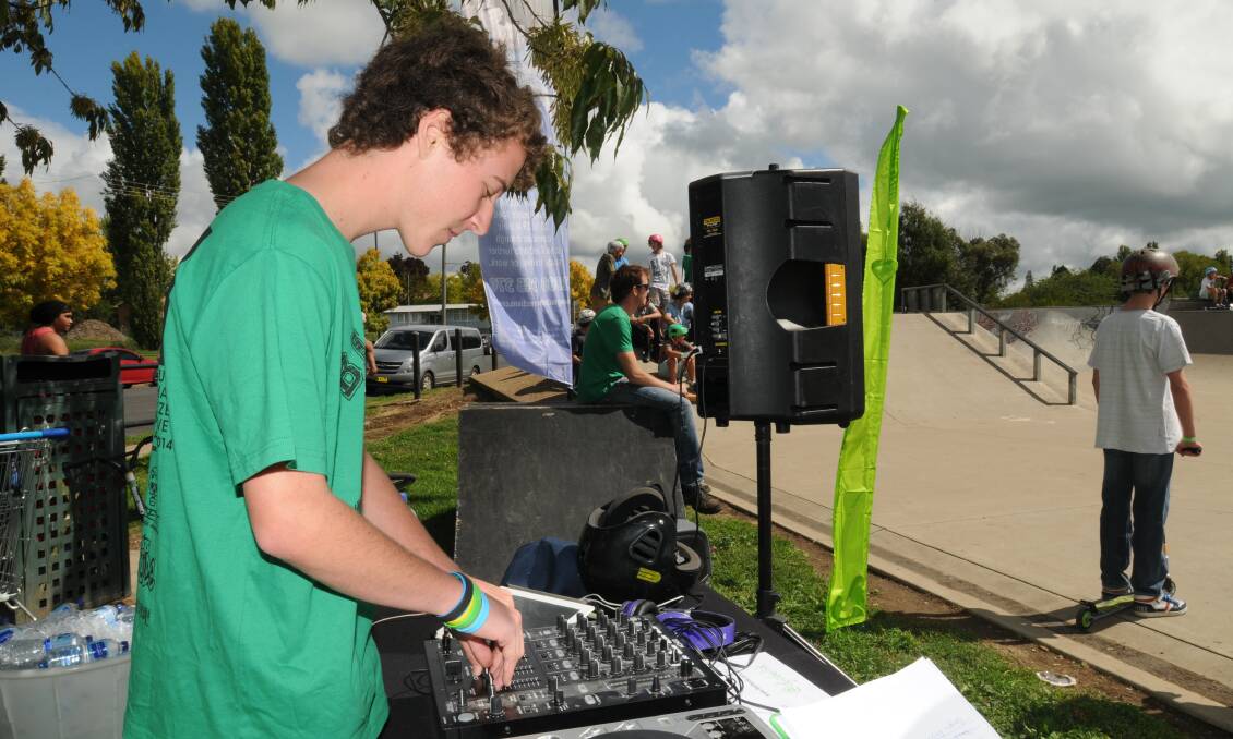 ENTERTAINMENT: DJ Obelisck providing the fitting background music. Photo: STEVE GOSCH
