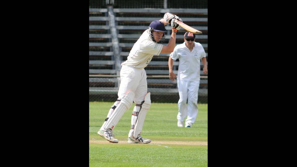CRICKET: Cavaliers' Matt Corby on the attack in his side's ODCA first grade semi-final win over Centrals at Wade Park. Photo: STEVE GOSCH