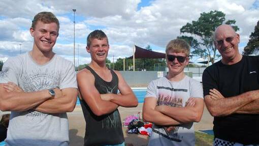 GRENFELL: Having a great time at the 2013 Business House Relays were the team of Ian Bernard, Kyle Anderson, Henry Knowels and Robbie Bernard.