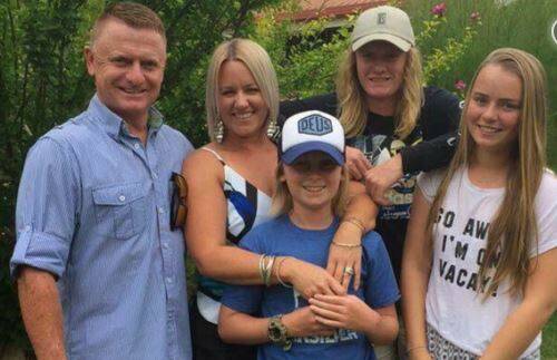 TRAGIC LOSS: Lochie Connaughton (back row, right) with his family George, Cindy, Maddi and Ollie. Photo: FACEBOOK