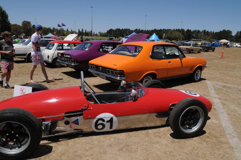 There was cars of all shapes and sizes at Sir Jack Brabham Park on Saturday for the Gnoo Blas Classic car show. Photo: STEVE GOSCH