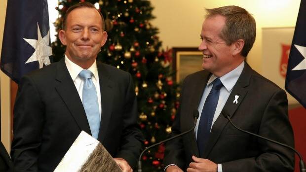 Prime Minister Tony Abbott and opposition leader Bill Shorten.