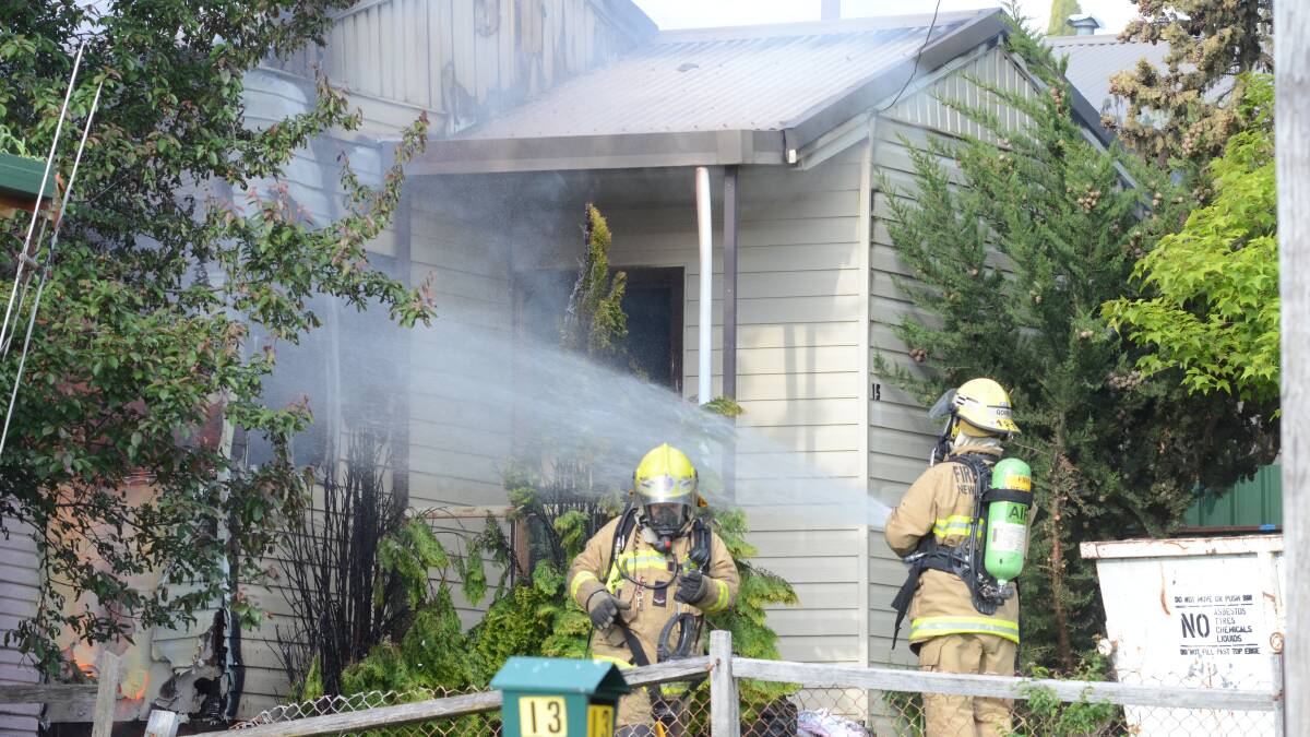 Fire crews called to a house in Buna Street after it caught alight