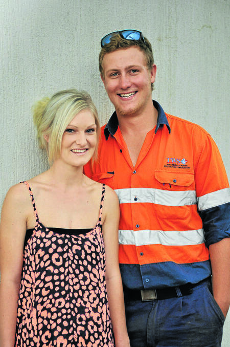 PARTNERS IN CRIME: Katie Burcher and Sam Dwyer will lead the Goodsorts around the paddock tonight in the division seven mixed touch grand final. Photo MATT FINDLAY 306mftouch