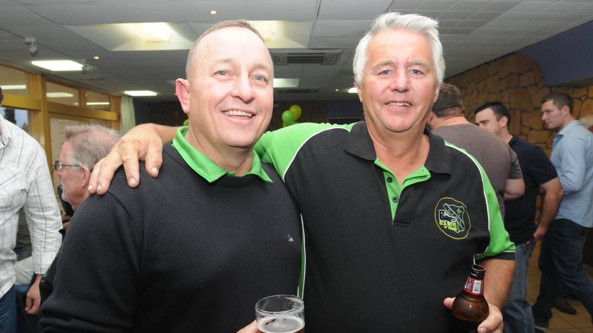 GREAT TO BE GREEN: Dave Penny and Ray Trudgett. Photo: STEVE GOSCH