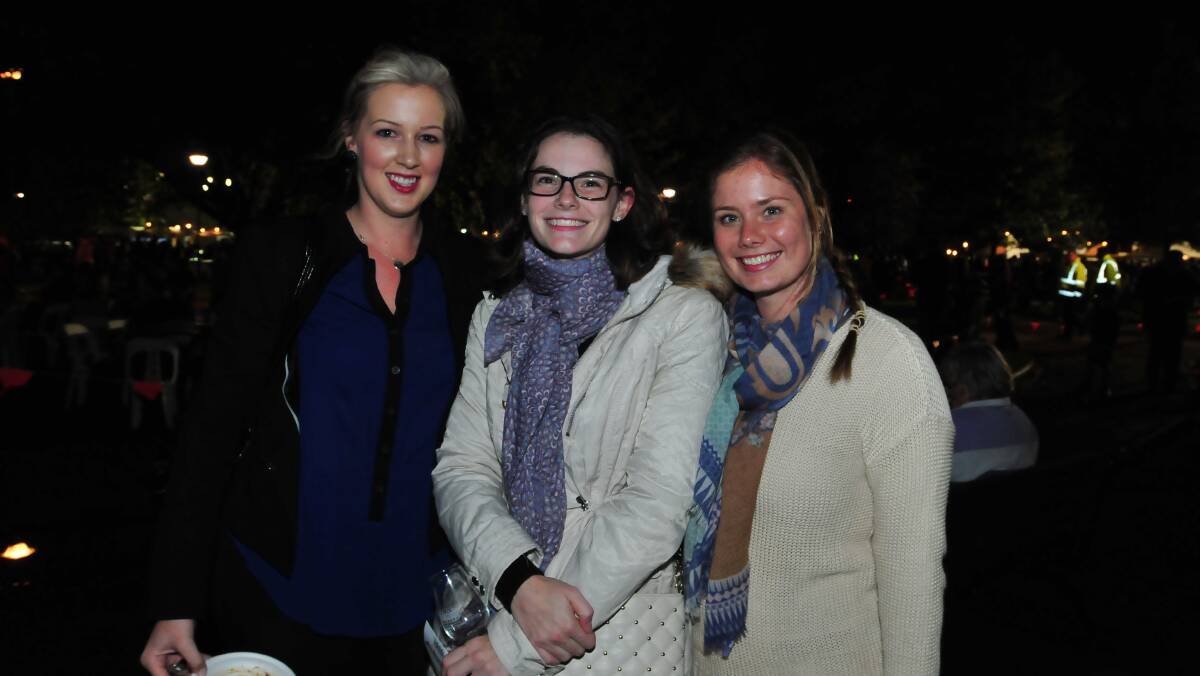 NIGHT MARKETS: Claudia Roberts, Ashlee Griffin and Emma Warby. Photo: JUDE KEOGH