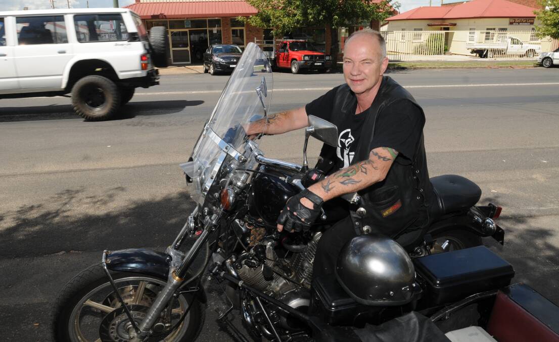 RIDE OF HIS LIFE: Ray Vanderby has spoken out about his decades of drug and alcohol abuse. He wants to raise awareness as part of the Black Dog Ride. Photo: STEVE GOSCH    