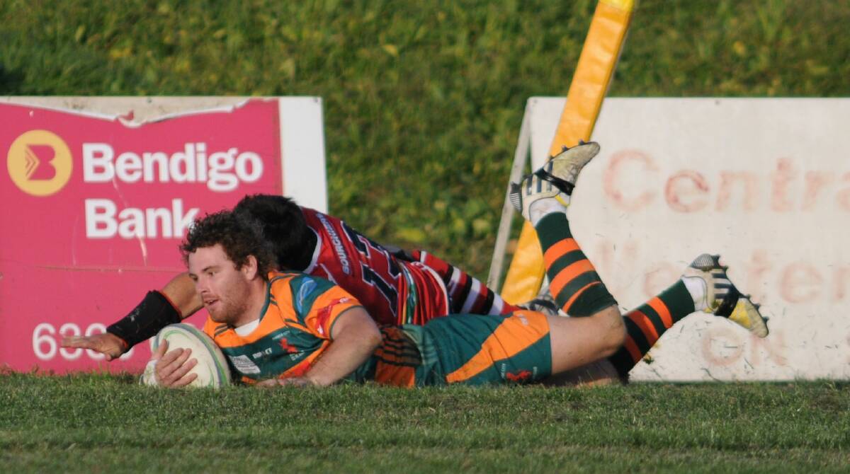 ABSENTEE: Orange City centre Jake Davis is unavailable for Saturday's Blowes Clothing Cup clash against CSU Bathurst. Jackson Coote takes his place.
Photo: STEVE GOSCH
 0517sgrugby4