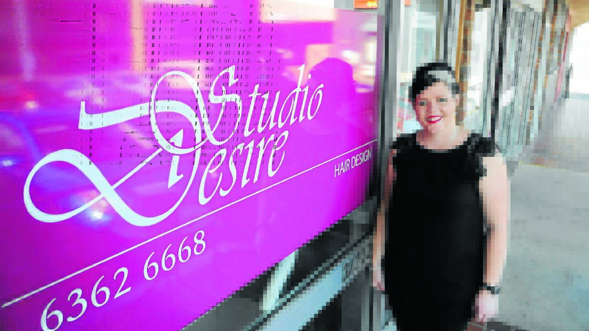 DREAM BUSINESS: Teagan Mooney has opened her own hairdressing salon in Anson Street. Photo: JUDE KEOGH                                                                  0224studiodesire2
