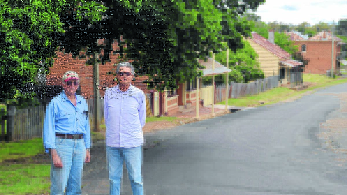 READY FOR A FIGHT: Hill End residents Nick Harvey and Ross Brown say the community is shellshocked by news Sallys Flat is one of six sites being considered to house Australia’s first permanent nuclear waste dump. Photo: SANDRA PARKER