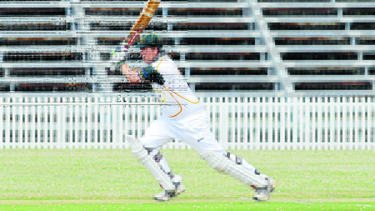 GET IN AND CASH IN: CYMS Matt Baker resumes at 65 not out today and will be looking to hit triple digits and set his side up for an outright chance. Photo: JUDE KEOGH                                                                                                           1017wadecrick7