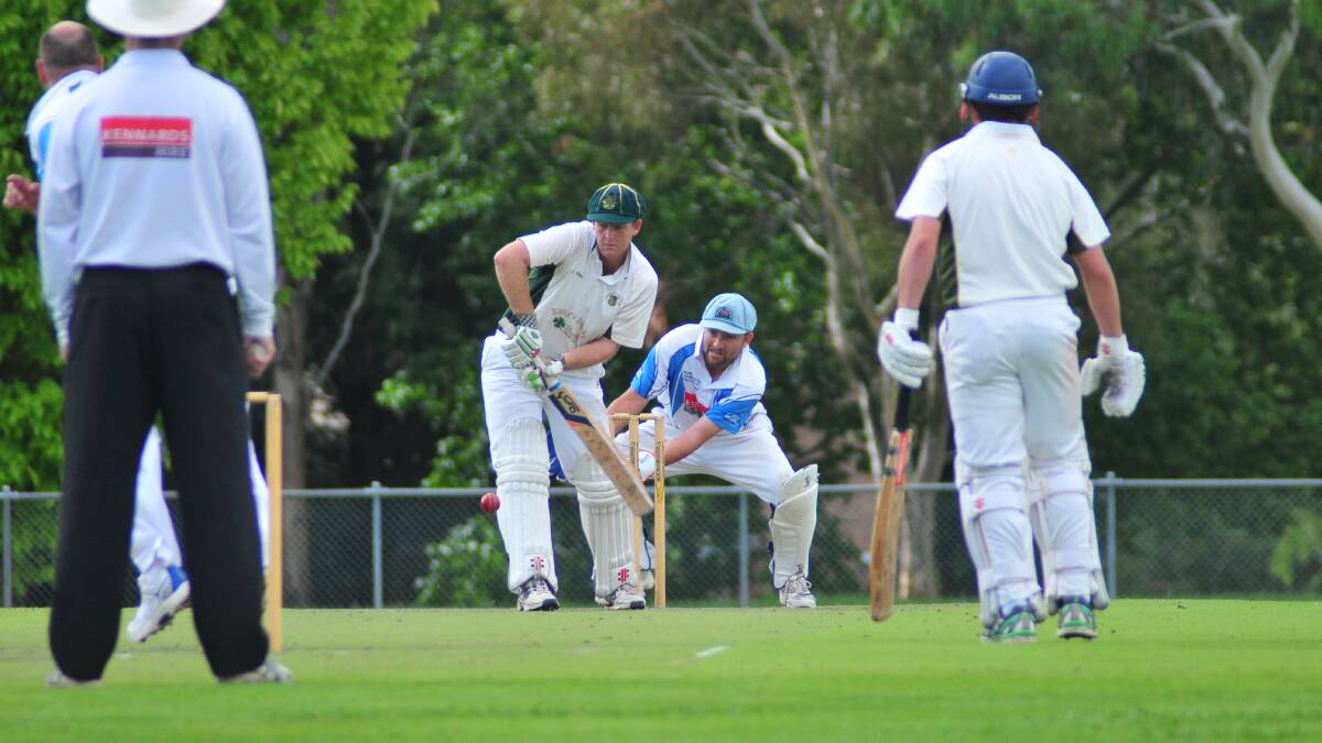 NOT OUT: Matt Baker finished 13 not out in CYMS' win over Waratahs on Saturday. Chasing just 55, Baker was the only batsman to hit double figures. Photo: JUDE KEOGH                                                                        0308tahs6
