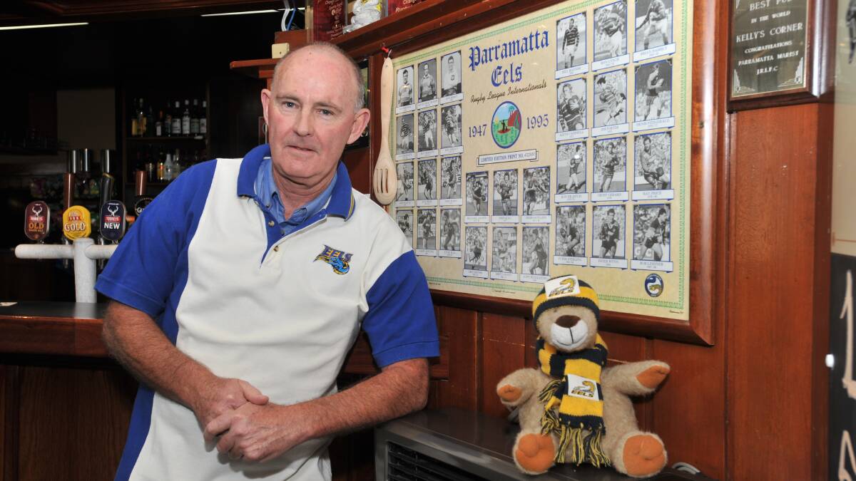 SCANDAL: Kelly’s Rugby Hotel owner and Eels fan Bill Kelly feels for players and staff at the Parramatta Eels after the club was found to have breached the salary cap by over half a million dollars. Photo: JUDE KEOGH                                                                                    0503jkparra1 
